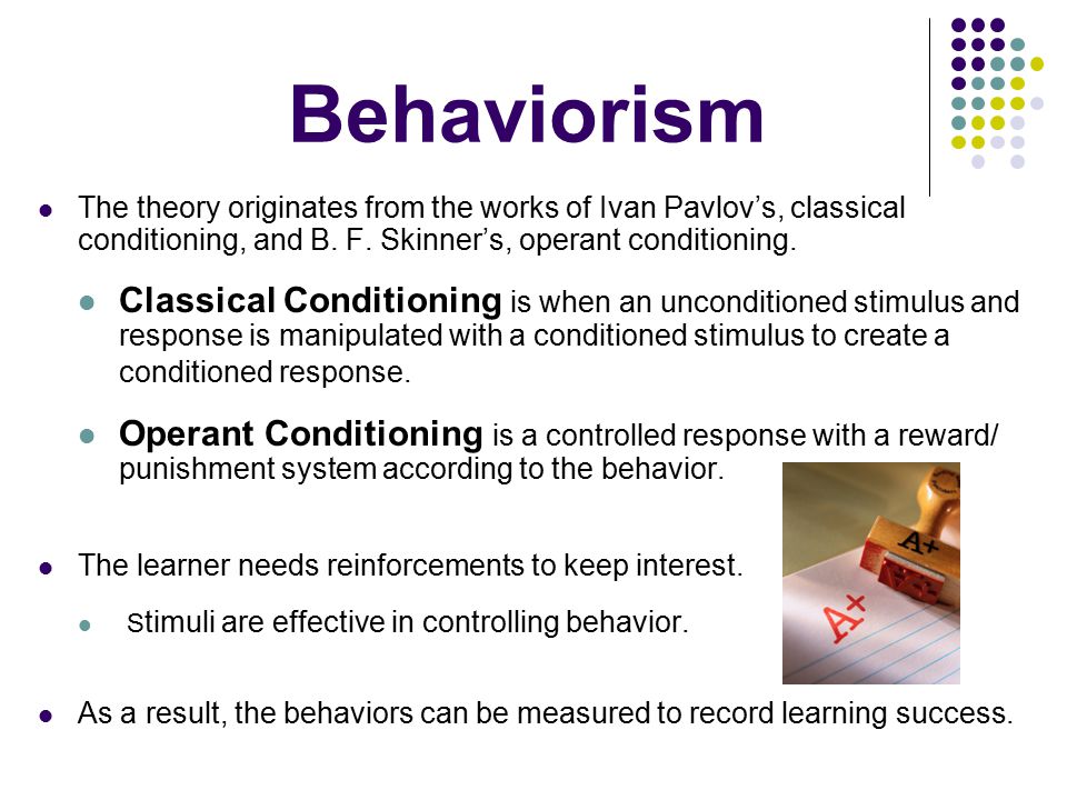 on impact learning adult behaviorism of